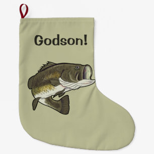 Meia De Natal Grande Godson: Baixo Largemouth