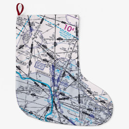 Meia De Natal Grande Gráfico de Altitude Baixa de Roteiro