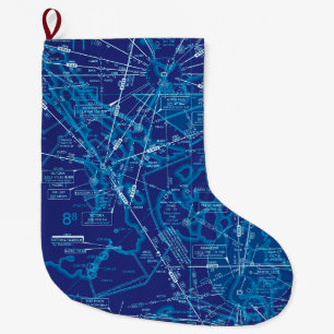 Meia De Natal Grande Gráfico de Altitude Baixa de Roteiro