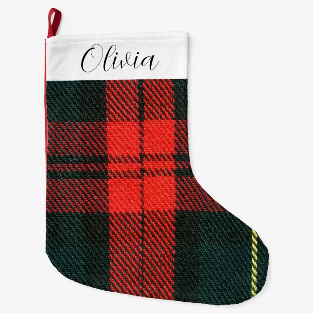 Meia De Natal Grande Green and Red  (Frente)