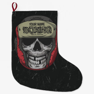 Meia De Natal Grande Gym de Boxer Personalizado do Skeleton Boxer 