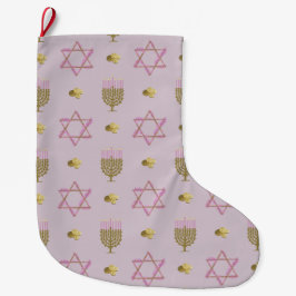 Meia De Natal Grande Hanukkah Stocking