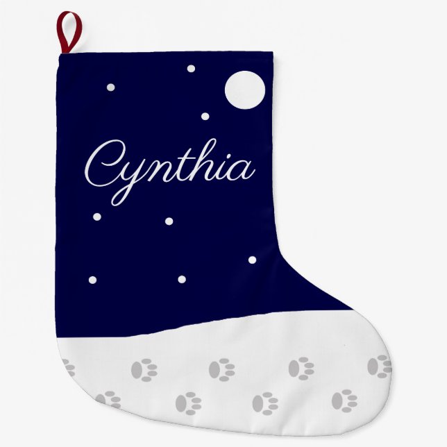 Meia De Natal Grande Happy Rural Winter:    (Frente)