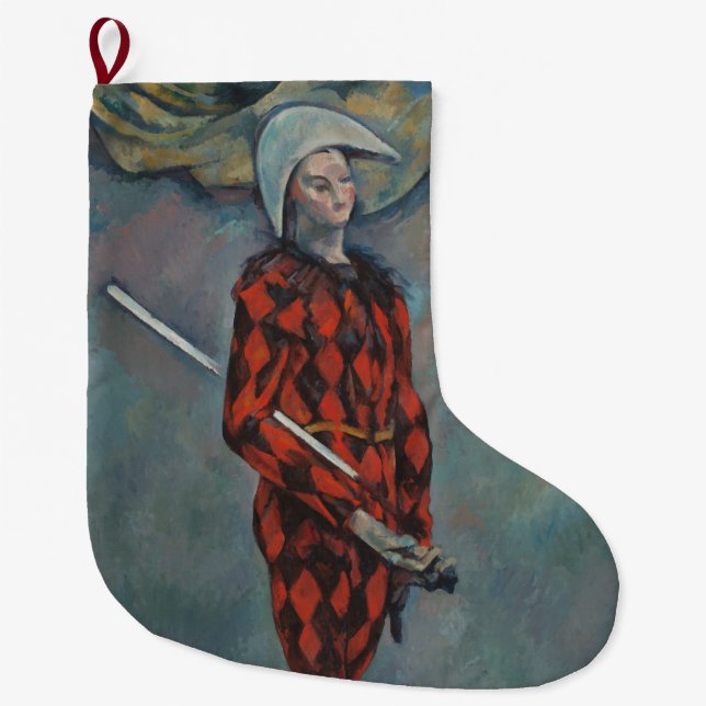 Meia De Natal Grande Harlequin (Joker) (por Paul Cézanne) (Frente)