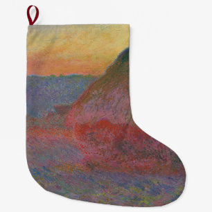 Meia De Natal Grande Haystacks (por Claude Monet)