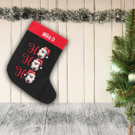 Meia De Natal Grande Ho Ho Ho Soccer Nome Personalizado
