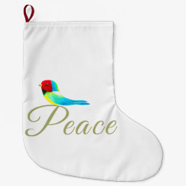 Meia De Natal Grande Holiday Little Bird Messenger of Peace