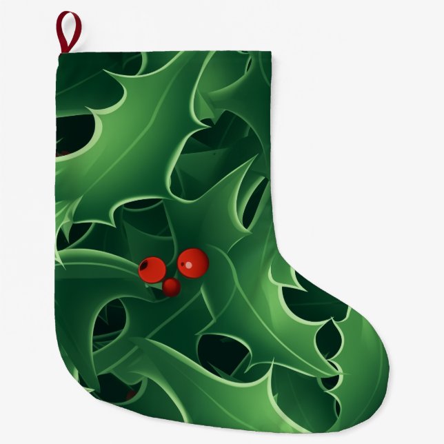 Meia De Natal Grande Holly e Berry (Frente)
