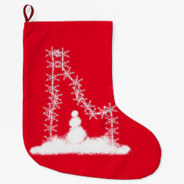 Meia De Natal Grande Idaho Snowflake Grande Balança de Natal