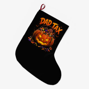 Meia De Natal Grande Imposto de Pai Engraçado de Halloween Abóbora