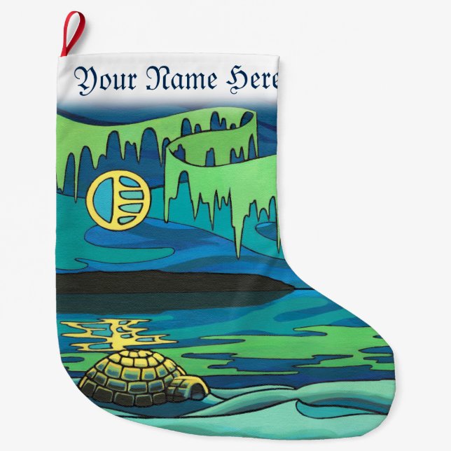 Meia De Natal Grande Inventários de Natal de inverno - Existências pers (Frente)