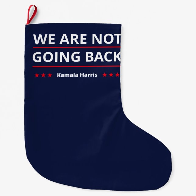 Meia De Natal Grande Kamala Harris - Não Voltaremos A II (Frente)