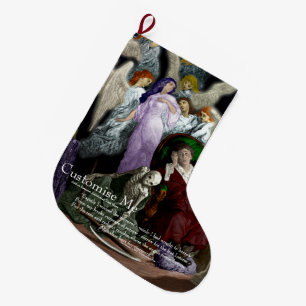 Meia De Natal Grande Lenore entre os anjos