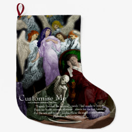 Meia De Natal Grande Lenore entre os Anjos.