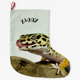 Meia De Natal Grande Leopard Personalizado Gecko Lizard