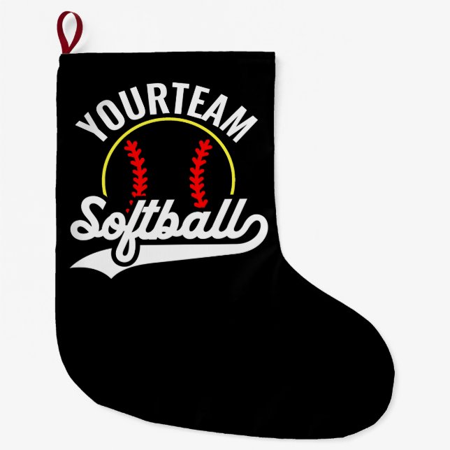 Meia De Natal Grande Liga Personalizada do ADD do Jogador do Softball T (Frente)