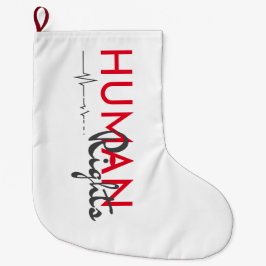 Meia De Natal Grande Linha de vida dos direitos humanos