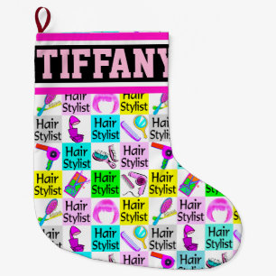 MEIA DE NATAL GRANDE LISTA DE ESTILOS DE CABELO PERSONALIZADO E COLORID