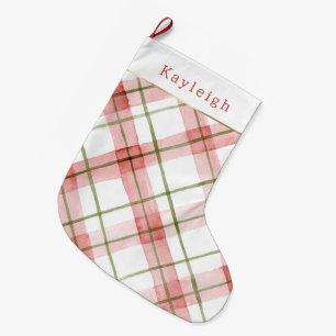 Meia De Natal Grande Listras de Natal Vermelho Branco Verde