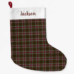 Meia De Natal Grande Loch Ness Scottish District Fashion Tartan Xadrez
