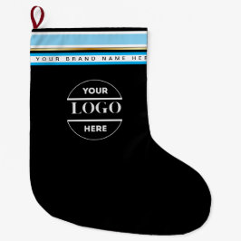 Meia De Natal Grande Logotipo e texto personalizados minimalistas simpl