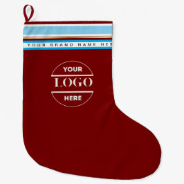 Meia De Natal Grande Logotipo e texto personalizados minimalistas simpl