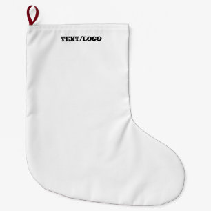 Meia De Natal Grande Logotipo personalizado simples e elegante aqui emp