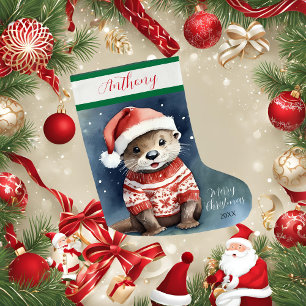 Meia De Natal Grande Lontra Cuja