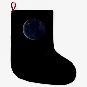 Meia De Natal Grande Luzes noturnas no planeta Terra (hemisfério ociden