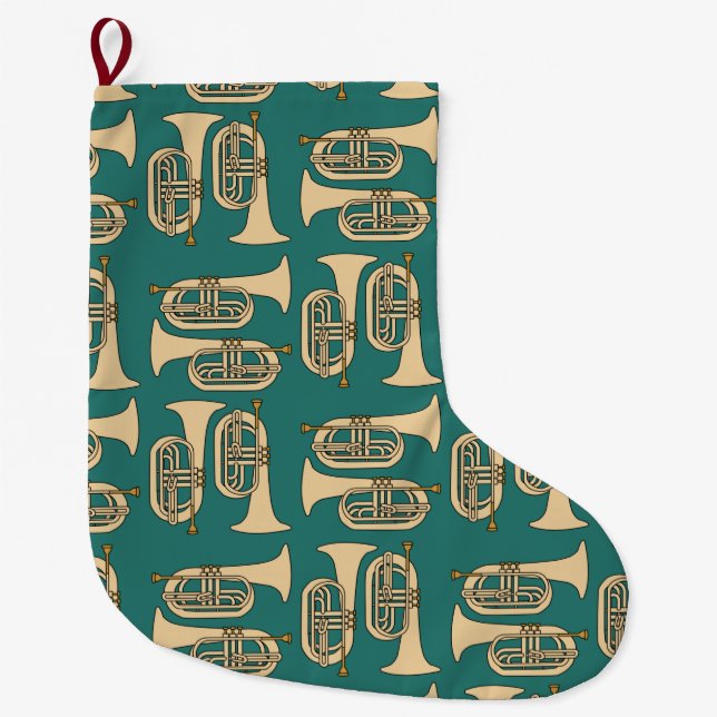 Meia De Natal Grande *Marching Baritone Music Notes (Frente)