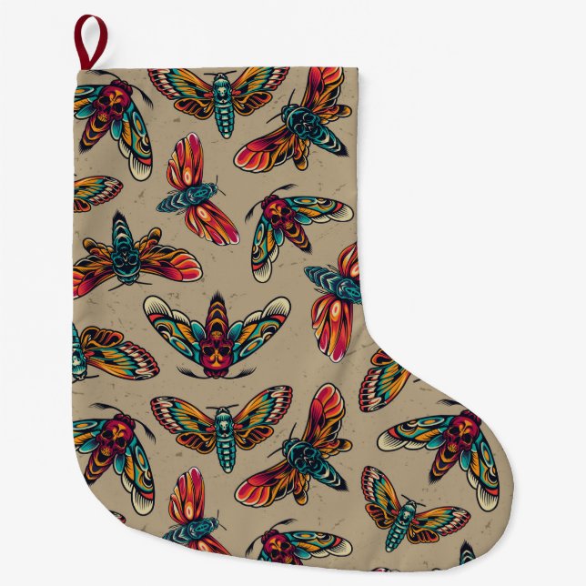 Meia De Natal Grande Mariposa da Morte (Frente)