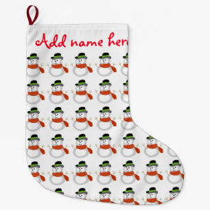 Meia De Natal Grande Meia/bonecos de neve personalizados do Natal