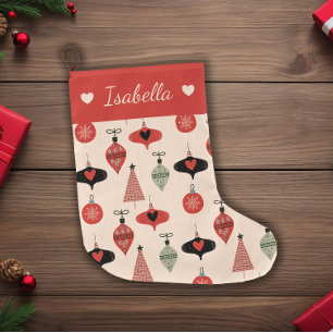 Meia De Natal Grande Meio século Natal Moderno Pesonizado