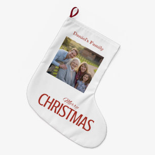 Meia De Natal Grande Memórias Familiares Personalizadas de Natal