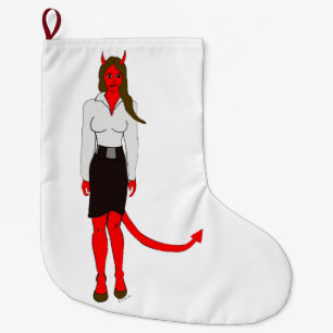 Meia De Natal Grande menina diabólica