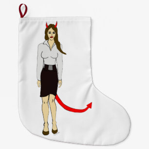Meia De Natal Grande menina diabólica