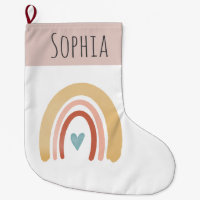 Meninas Cute Boho Watercolor Rainbow Heart Kids