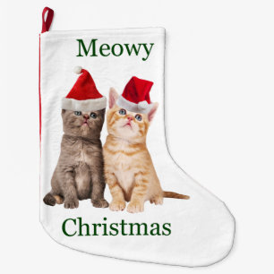 Meia De Natal Grande Meowy Natal Kitten Natal Stocks