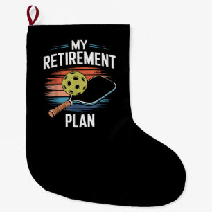 Meia De Natal Grande Meu Jogador de Pickleball do Plano de Aposentadori