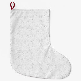 Meia De Natal Grande Monochrome Floral Pattern – Elegant Seamless Art