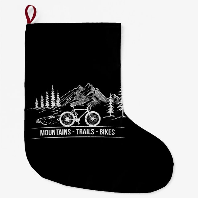 Meia De Natal Grande Montanha - Bicicleta de bicicleta de bicicleta (Frente)