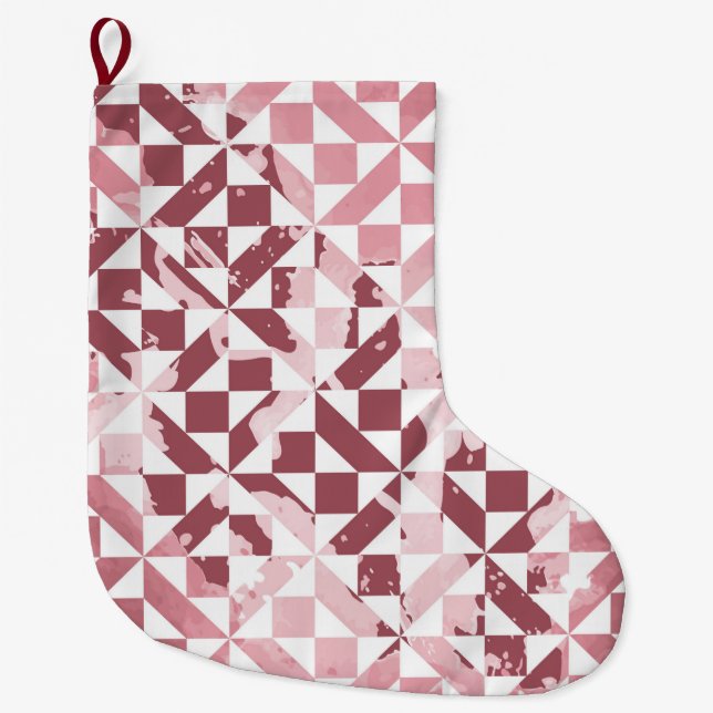 Meia De Natal Grande Motif aquarela 2 (Frente)