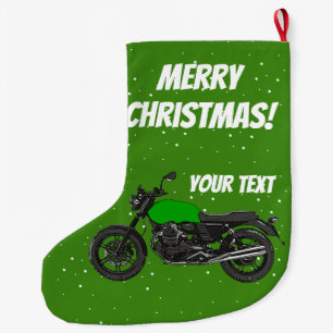 Meia De Natal Grande Motocicleta - Feliz Natal