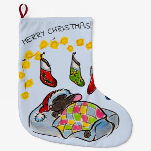 Meia De Natal Grande Mouse de Natal e Ano Novo com meias e li