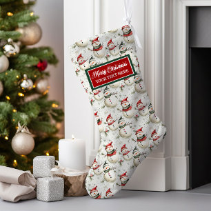 Meia De Natal Grande Natais vintages personalizados estocando clássicos