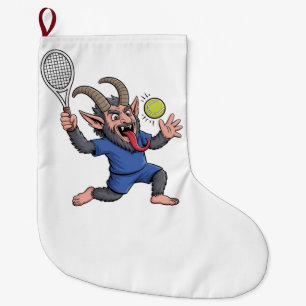 Meia De Natal Grande Natal Assustador Krampus Jogando Tênis