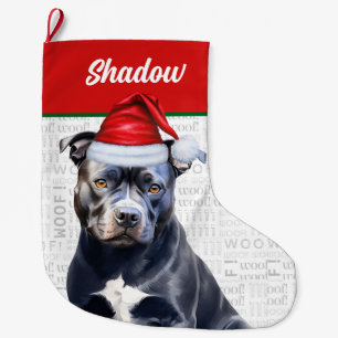 Meia De Natal Grande Natal Bluenose Pitbull Nome Wohground