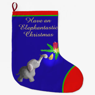Meia De Natal Grande Natal bonito do Elefante-astic da luz de vela