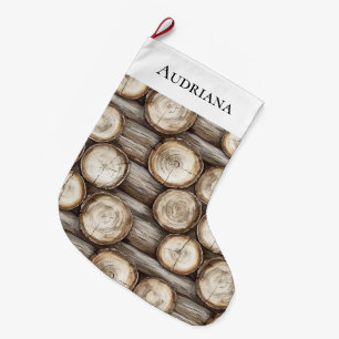 Meia De Natal Grande Natal da Cabina de Madeira