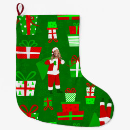 Meia De Natal Grande Natal feio Marjorie Taylor Greene Papai Noel